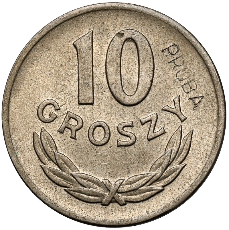 10 groszy 1949 CuNi — oryginał, rewers