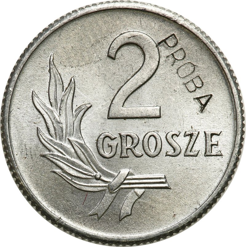 2 grosze 1949 Al — oryginał, rewers