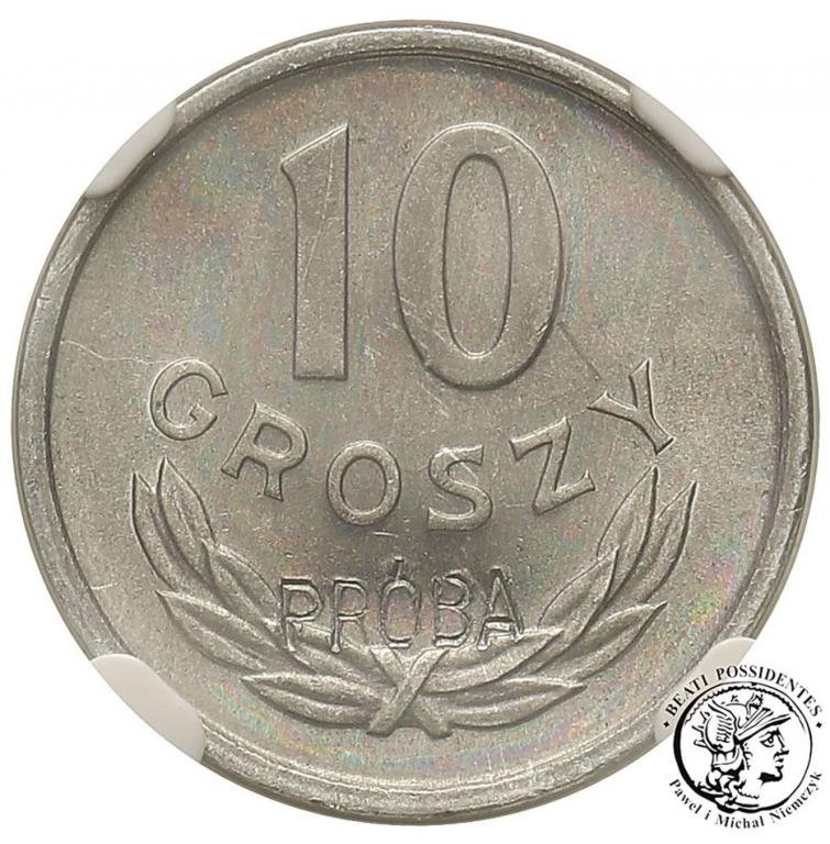F10G-1 (transakcja A) — 10 groszy 1949 Al, rewers