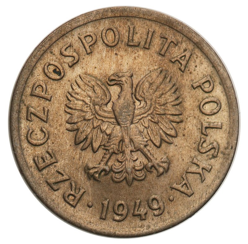 F10G-2 (transakcja A) — 10 groszy 1949 CuNi, awers
