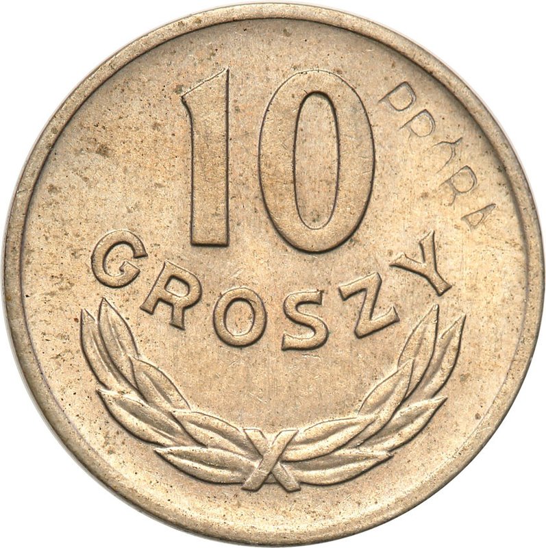 F10G-3 (transakcja A) — 10 groszy 1949 CuNi, rewers