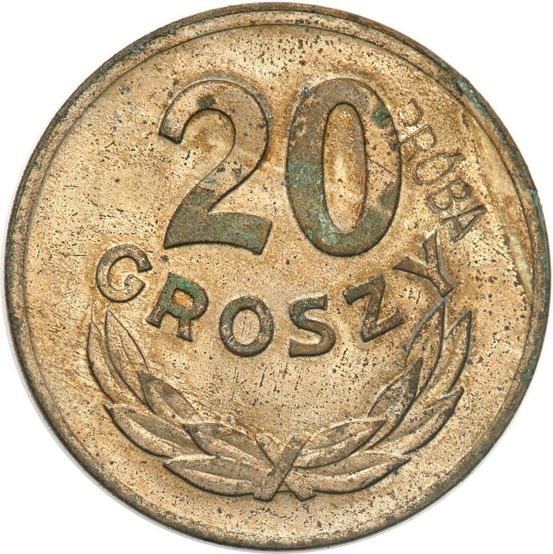 F20G-1 (transakcja A) — 20 groszy 1949 CuNi, rewers