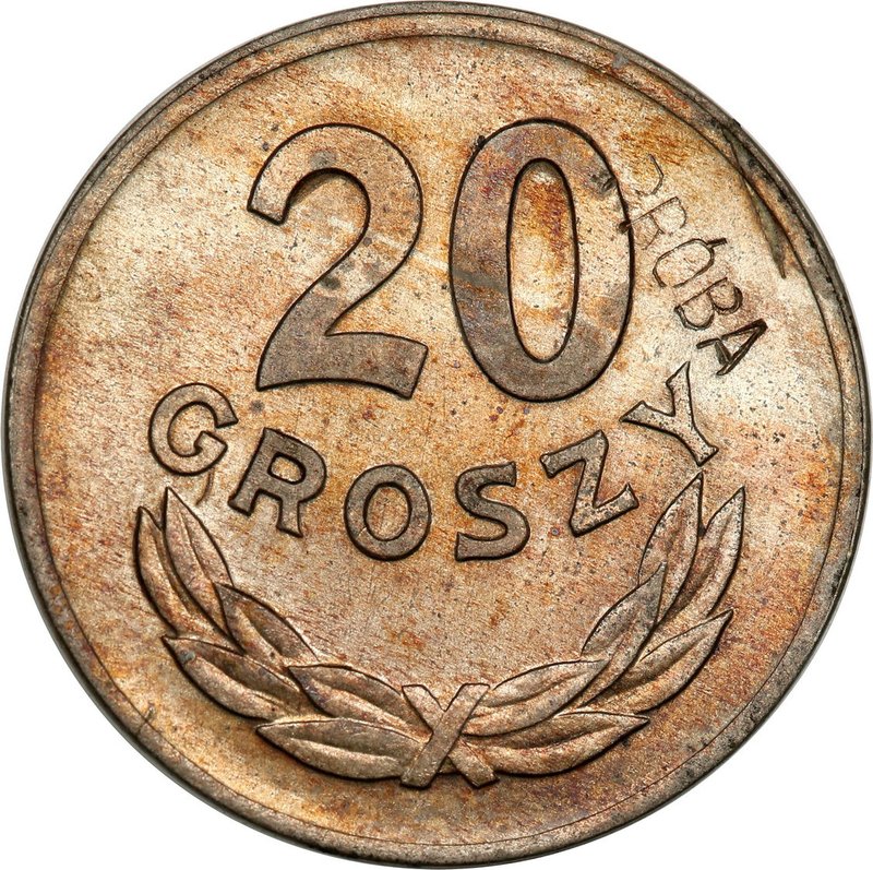 F20G-1 (transakcja B) — 20 groszy 1949 CuNi, rewers