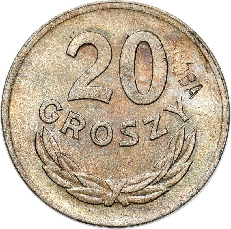 F20G-1 (transakcja C) — 20 groszy 1949 CuNi, rewers